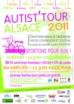 autist tour 2011 des Grandes Traversées,
			tour d'Alsace à vélo par des sportifs au grand coeur, étapes de sensibilisation à l'autisme animées par nos professionnels d'ABA67